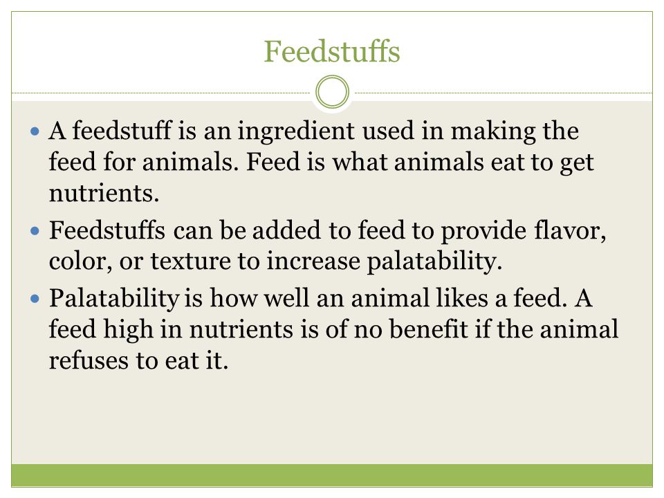 Types of Feeds. - ppt download