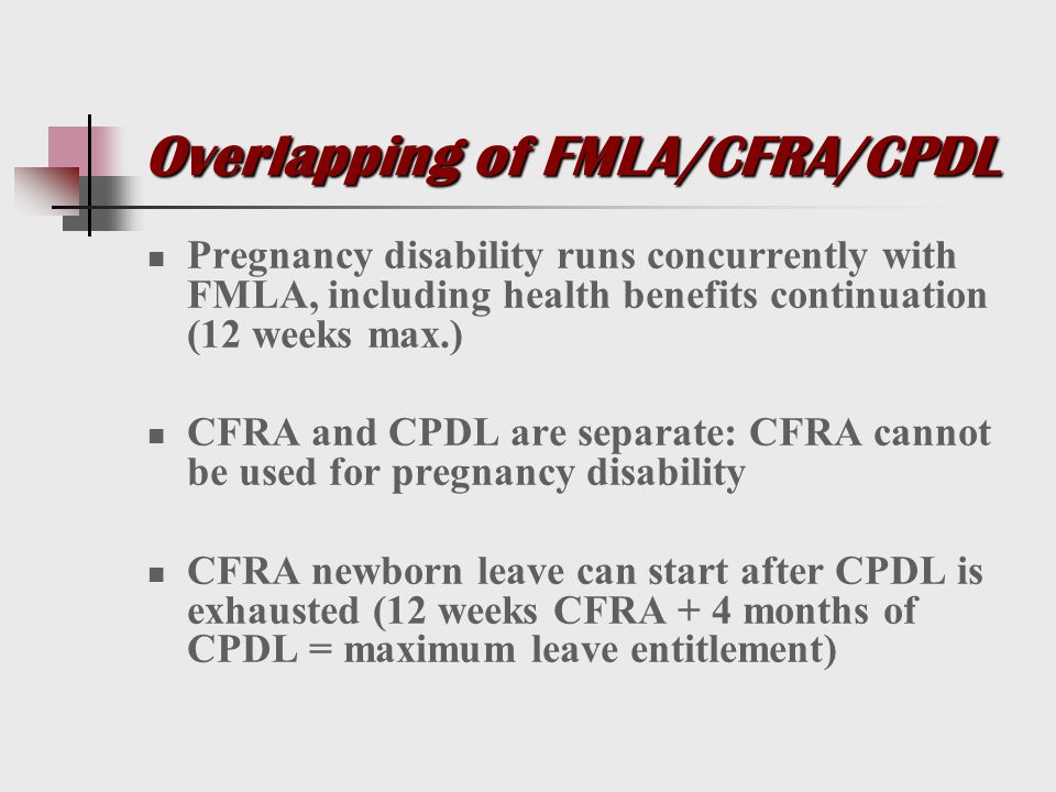 Fmla Cfra Pdl Comparison Chart