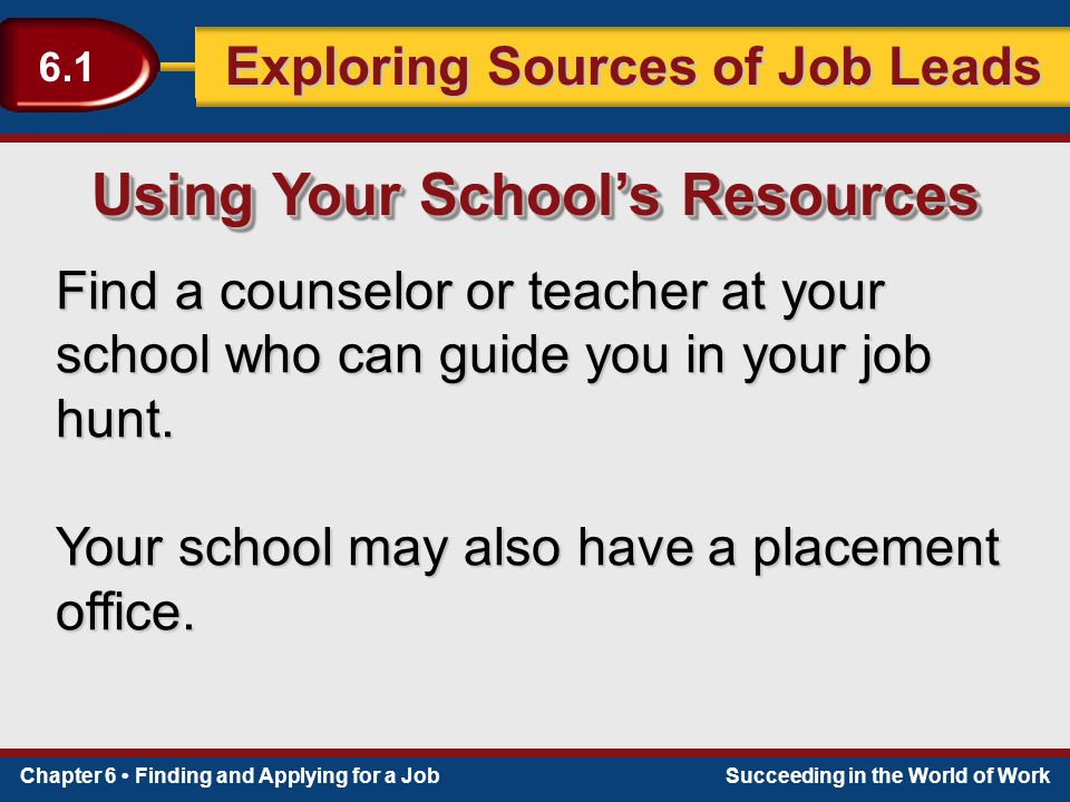 Using Your School’s Resources