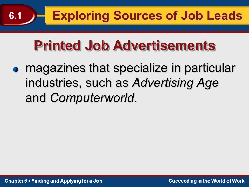 Printed Job Advertisements