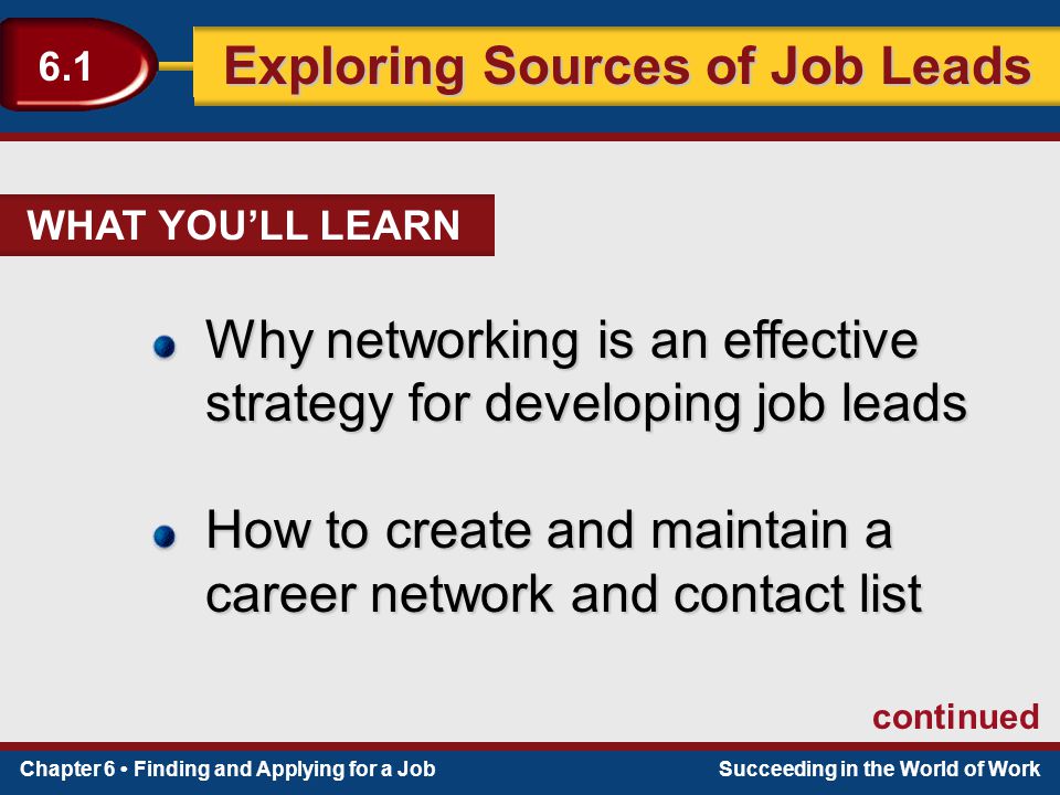 Why networking is an effective strategy for developing job leads