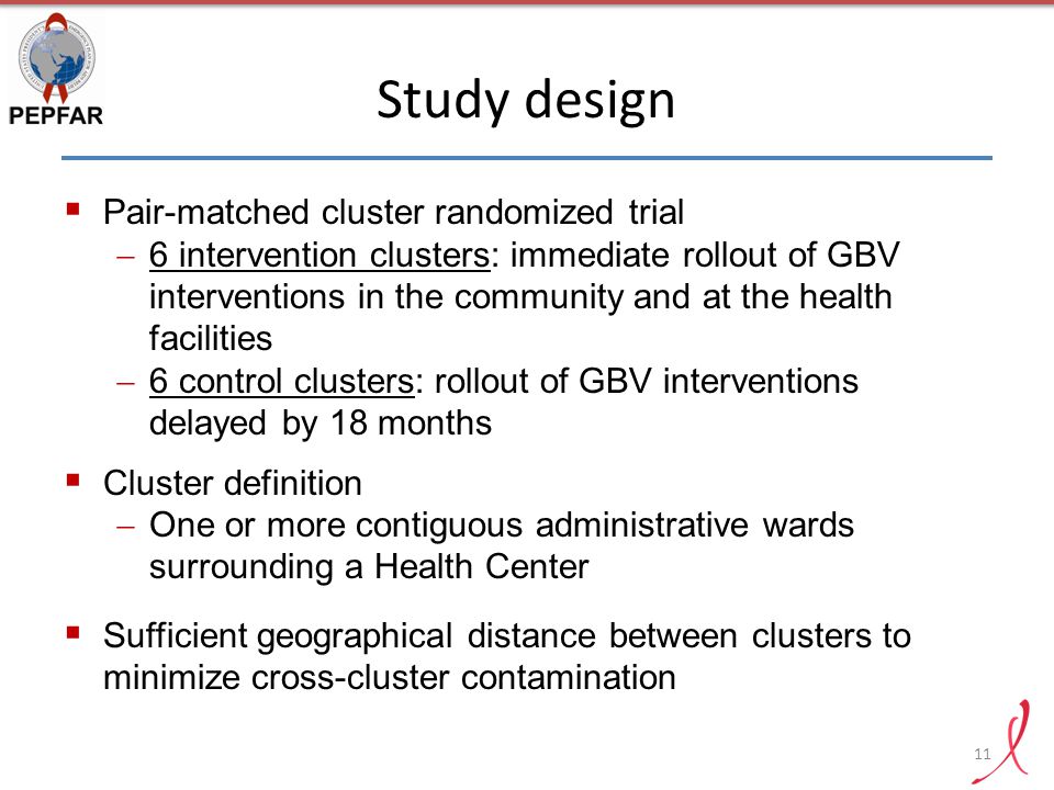 Study design Pair-matched cluster randomized trial