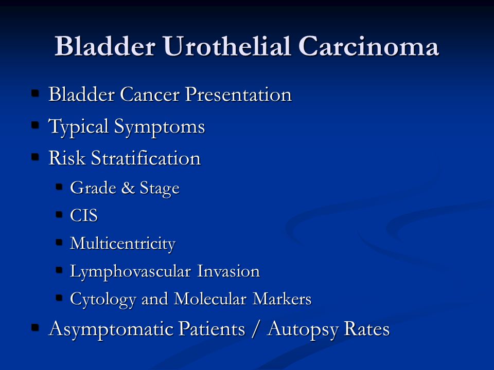 Non muscle invasive bladder cancer staging