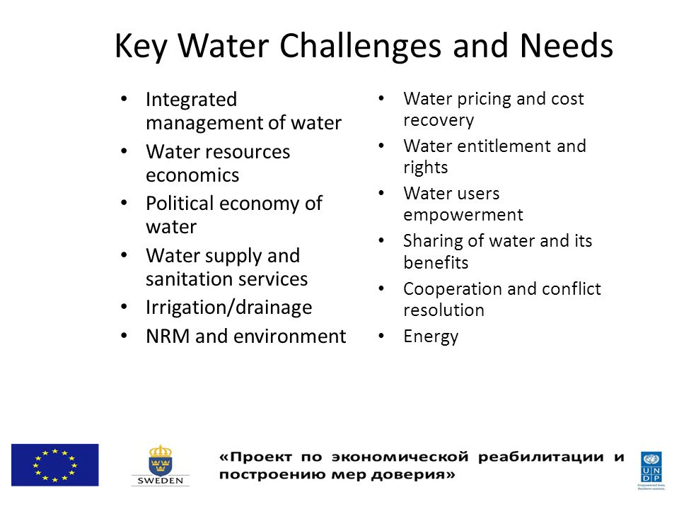 Key Water Challenges and Needs