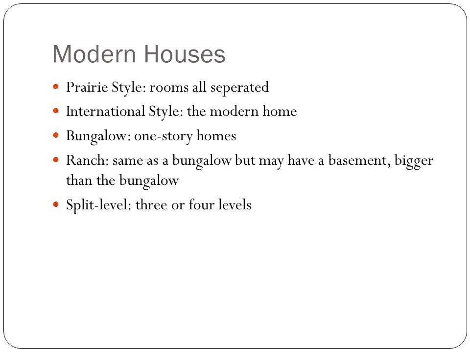 Modern Houses Prairie Style: rooms all seperated