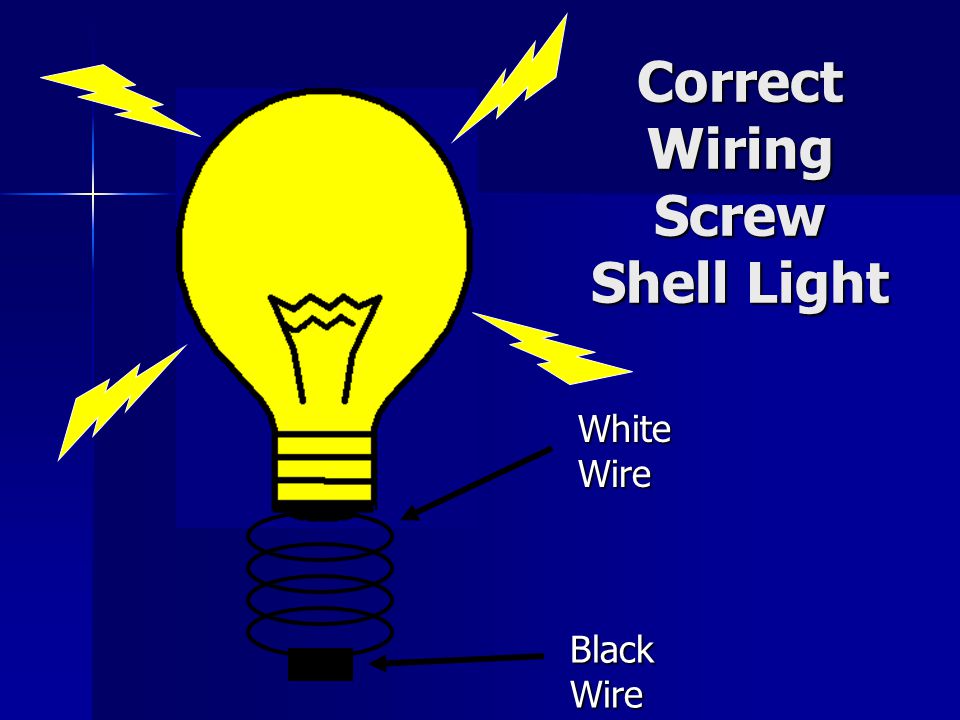 Correct Wiring Screw Shell Light