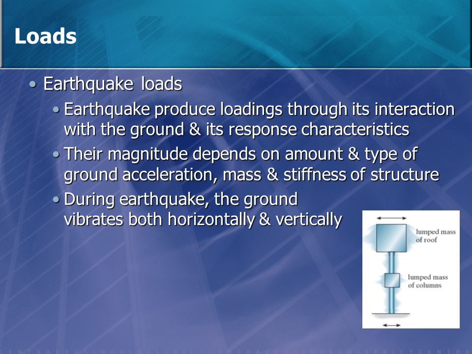 Loads Earthquake loads