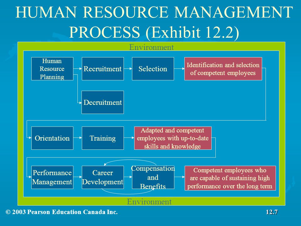 HUMAN RESOURCE MANAGEMENT PROCESS (Exhibit 12.2)