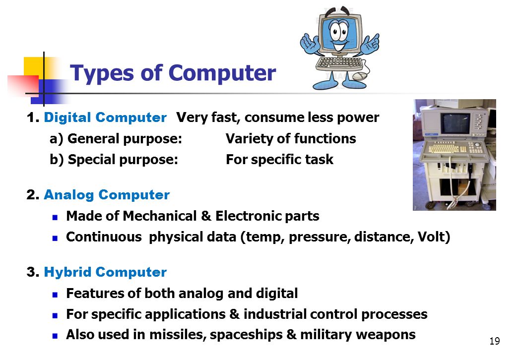 Functions of computers