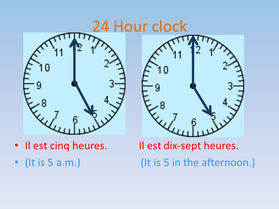How Do I say the time in French? - ppt download