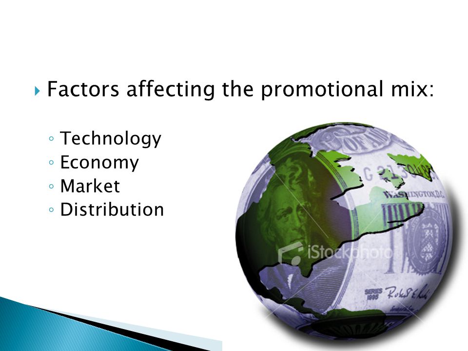 Factors affecting the promotional mix:
