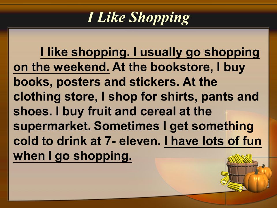 At THE STORE I Like Shopping. - ppt video online download