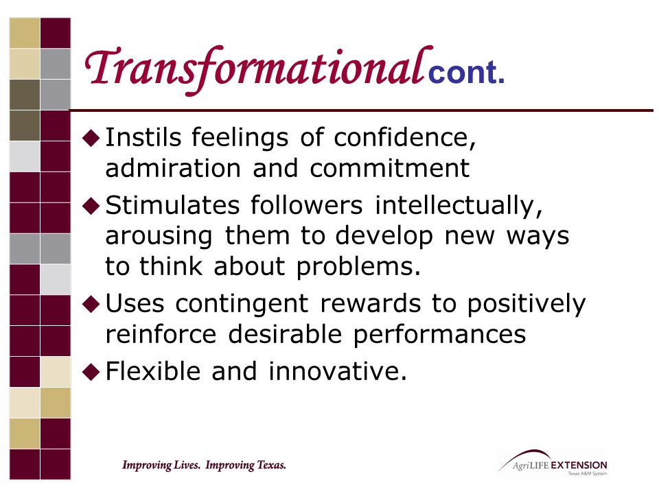 Transformational cont.