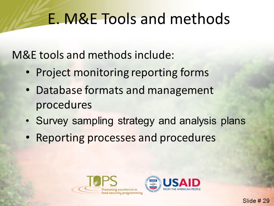 M&E Plan Overview M&E Capacity Strengthening Workshop Addis Ababa - ppt  video online download