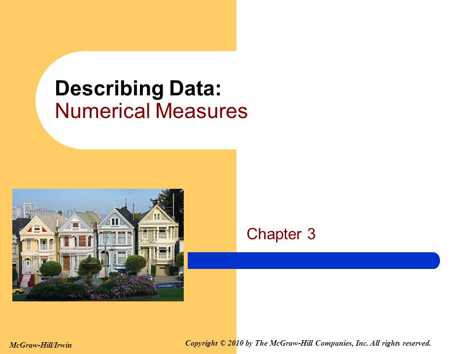 Describing data. Numerical data.