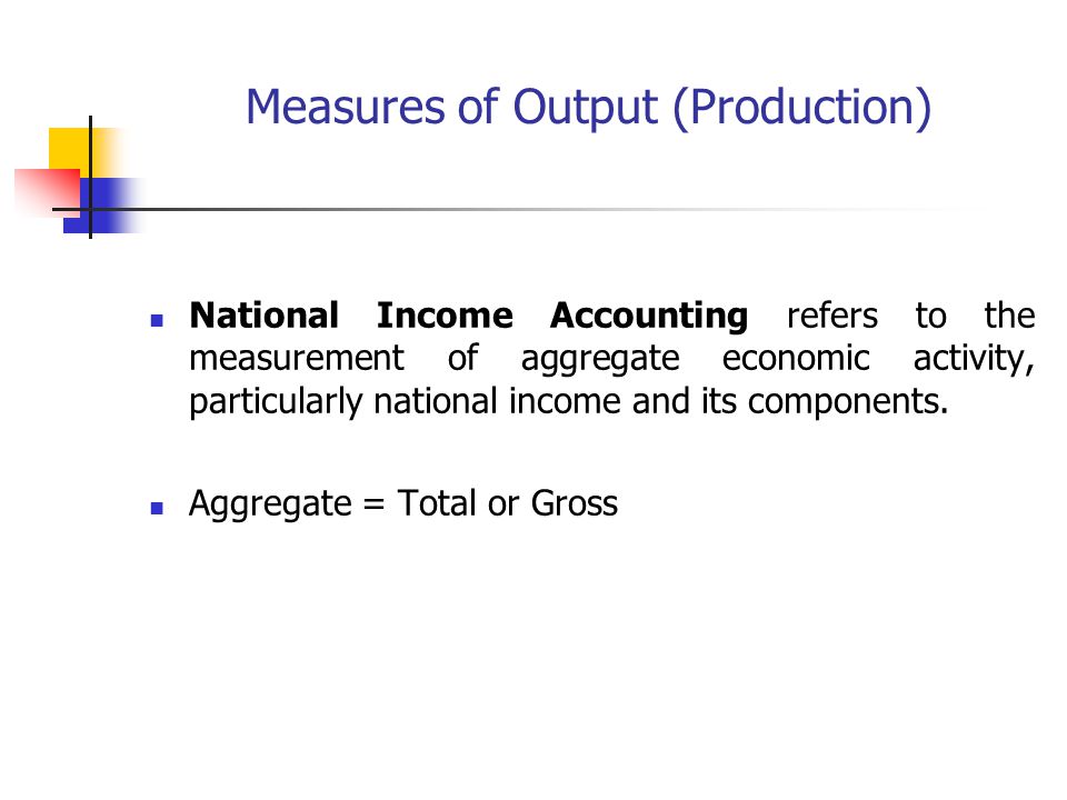 Measures of Output (Production)