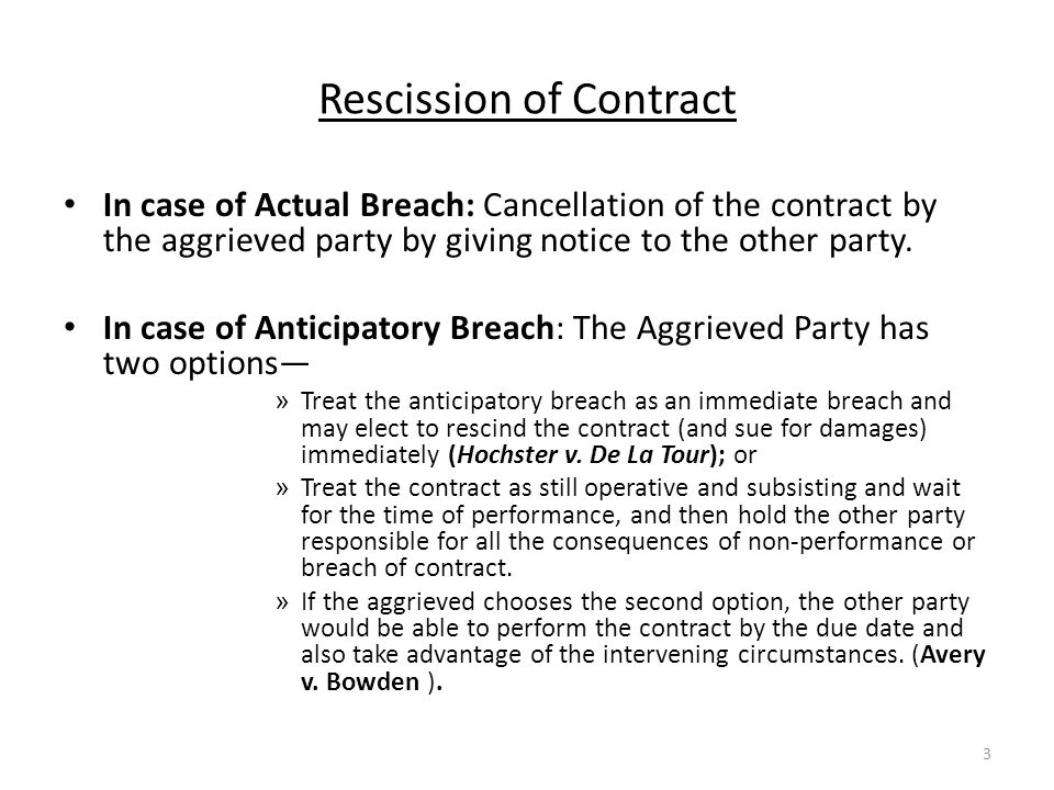 actual breach of contract cases