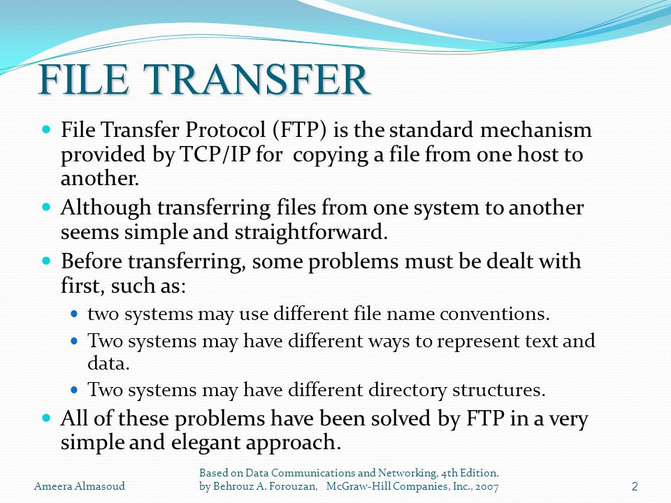 File Transfer Protocol (FTP) - ppt download