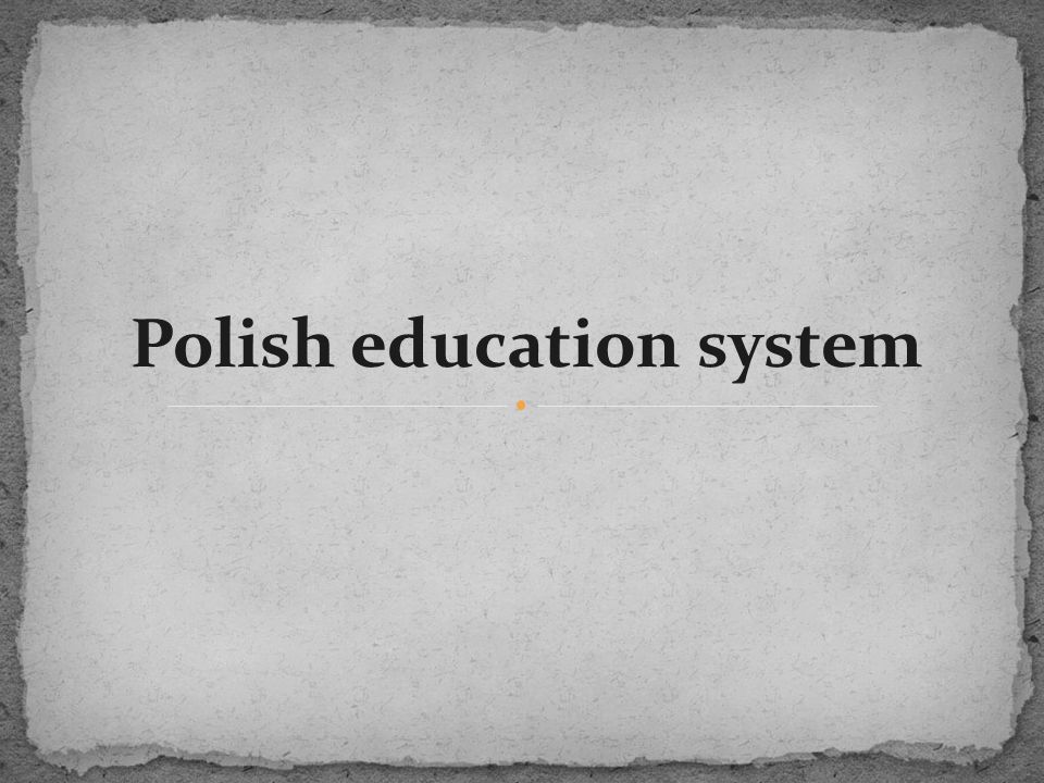 Polish education system