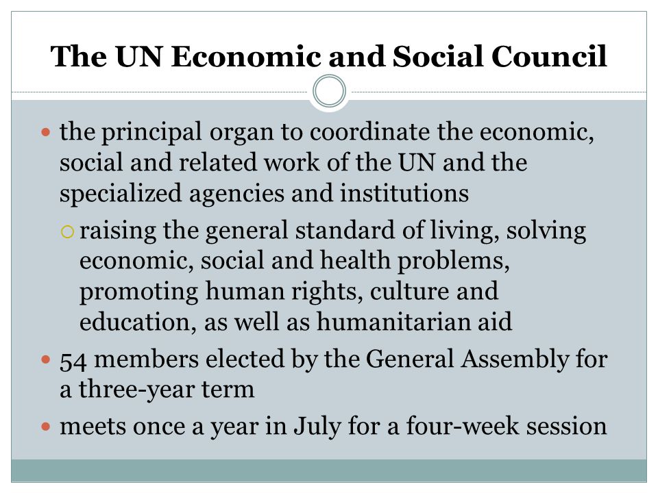 The UN Economic and Social Council