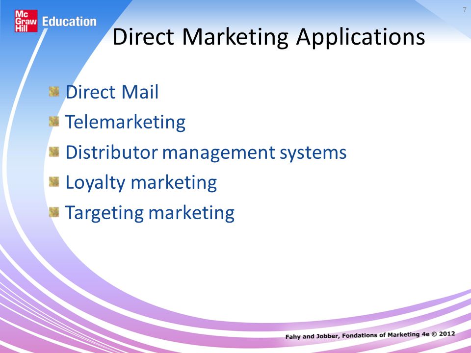 Direct Marketing Applications