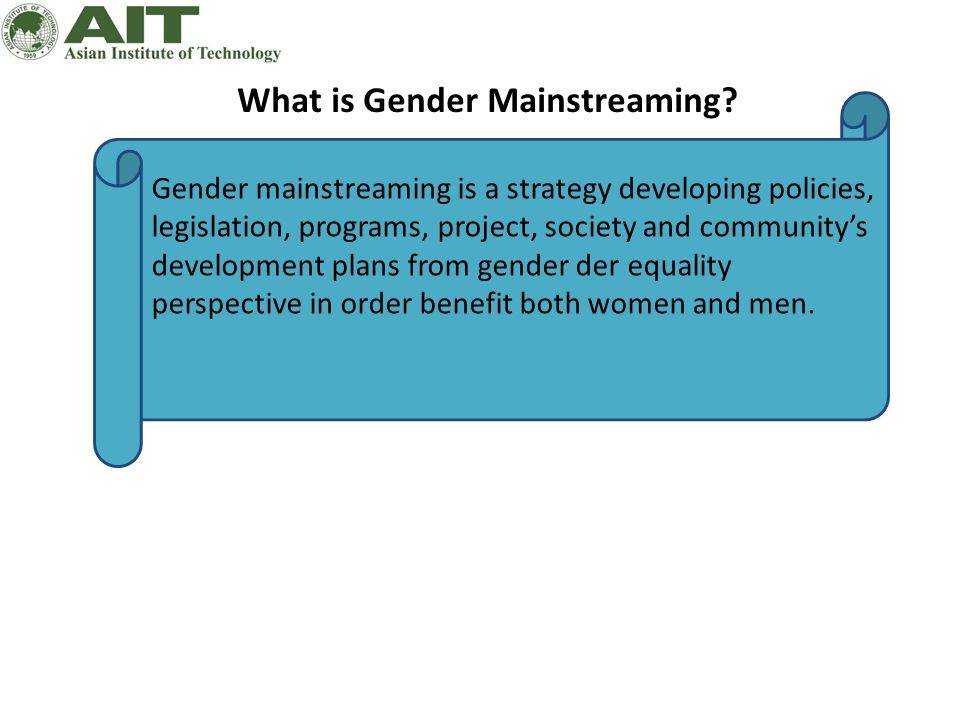 What is Gender Mainstreaming