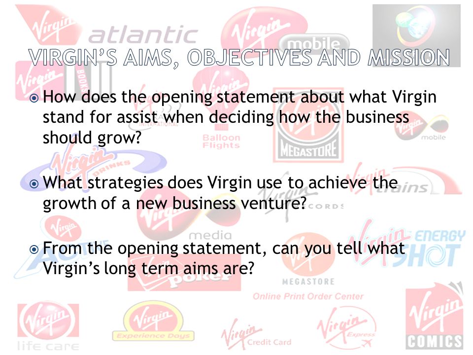Virgin’s Aims, objectives and Mission