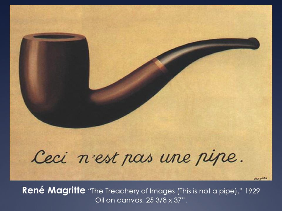 René Magritte The Treachery of Images (This is not a pipe), 1929