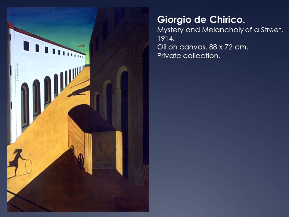 Giorgio de Chirico. Mystery and Melancholy of a Street