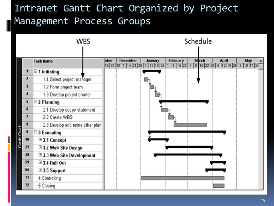 Project Charter Gantt Chart
