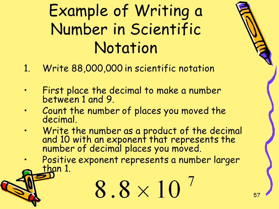 Example of Writing a Number in Scientific Notation