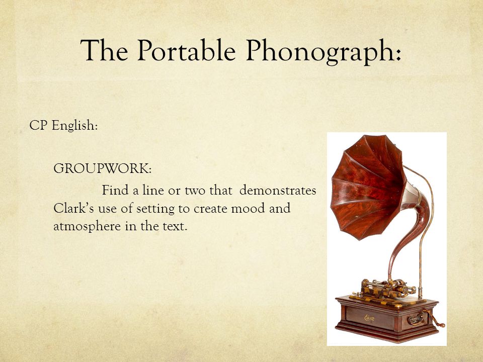 the portable phonograph story