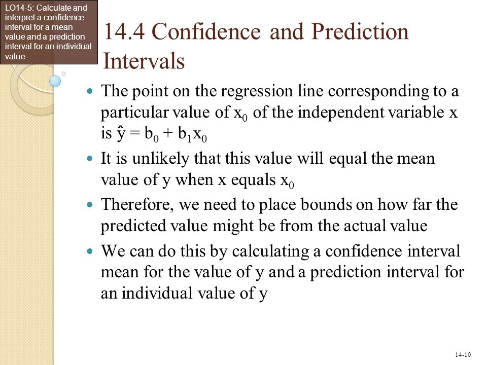 14.4 Confidence and Prediction Intervals