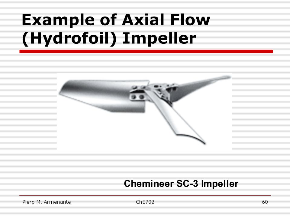 hydrofoil agitator design