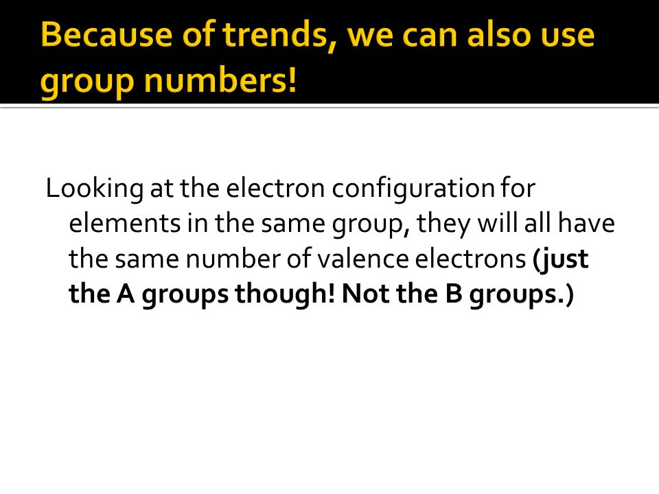 Because of trends, we can also use group numbers!