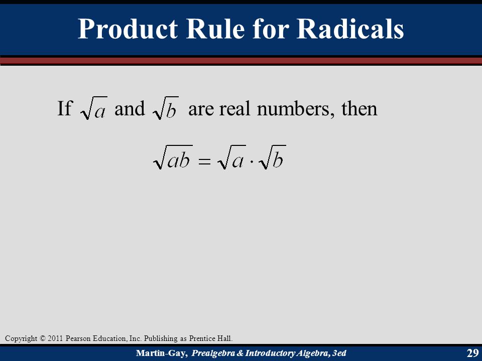 Product Rule for Radicals