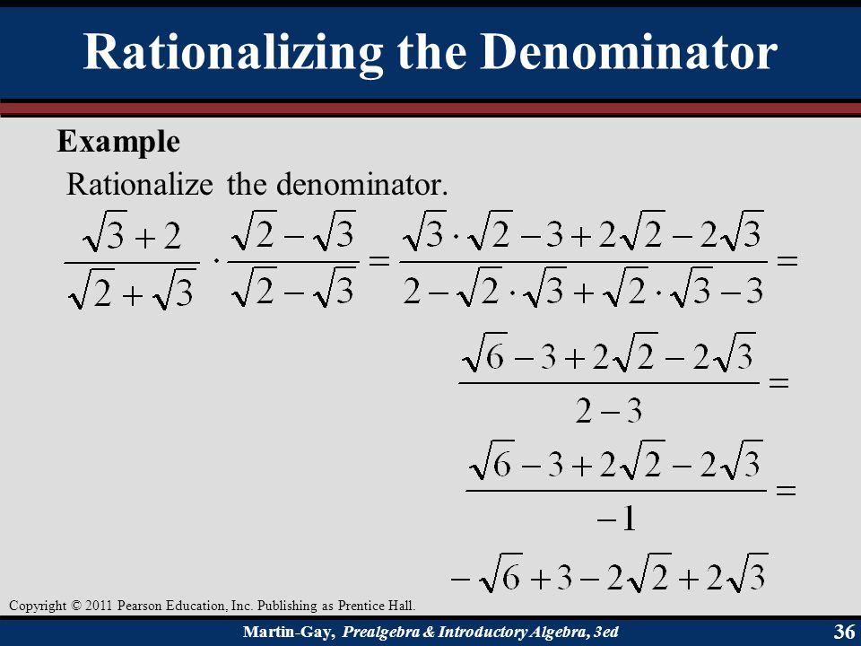 Rationalizing the Denominator