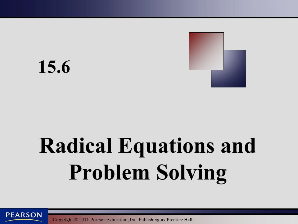 Radical Equations and Problem Solving