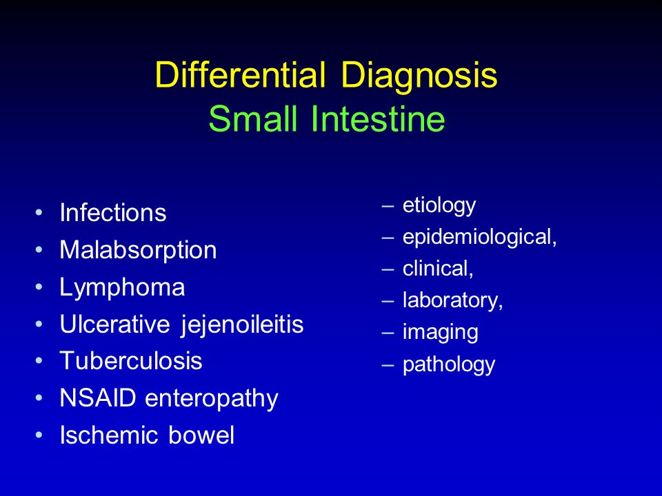 Differential Diagnosis Small Intestine