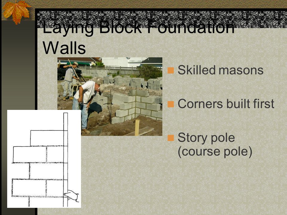 Laying Block Foundation Walls