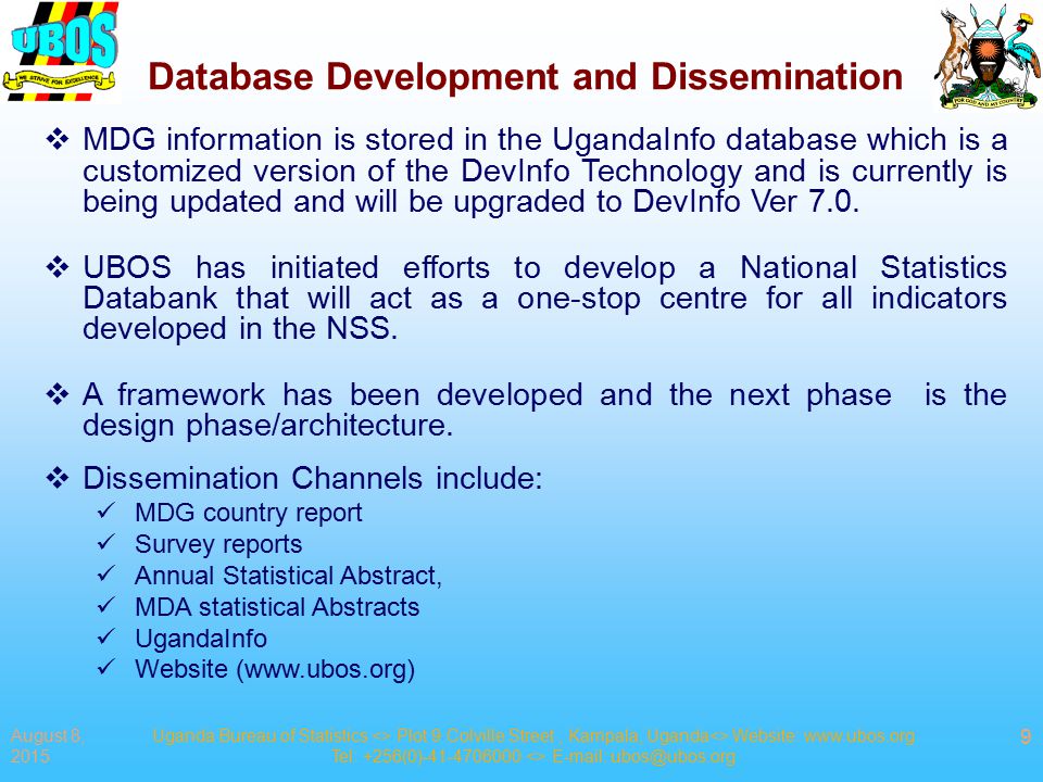 Database Development and Dissemination