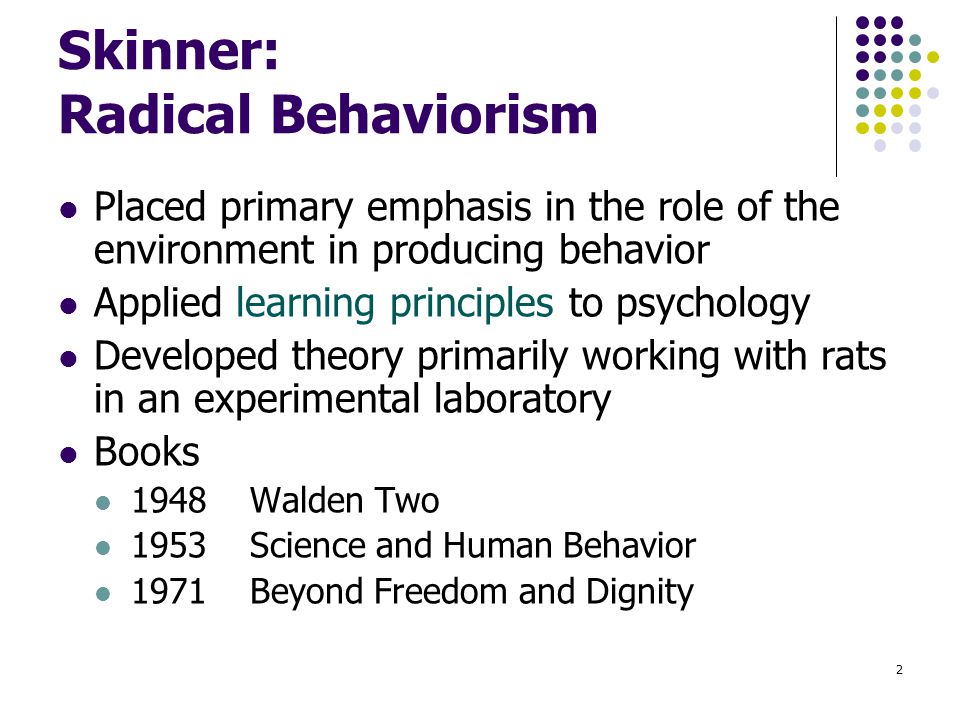 radical behaviorism theory