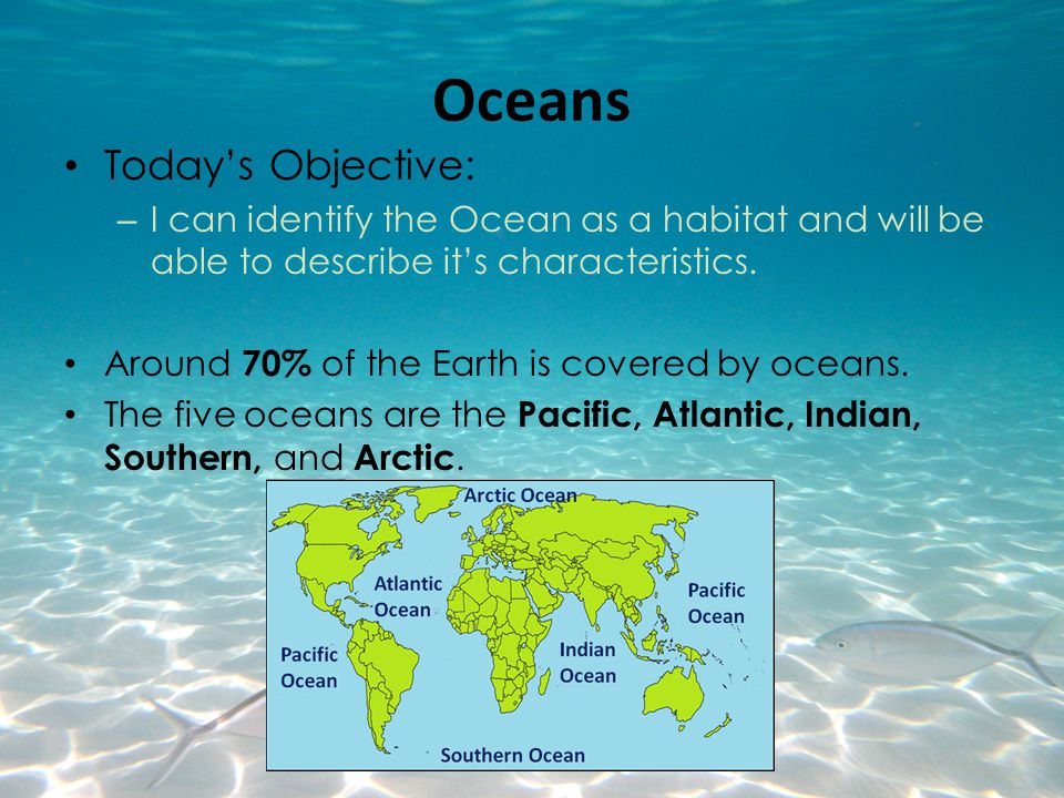 Oceans Today’s Objective: