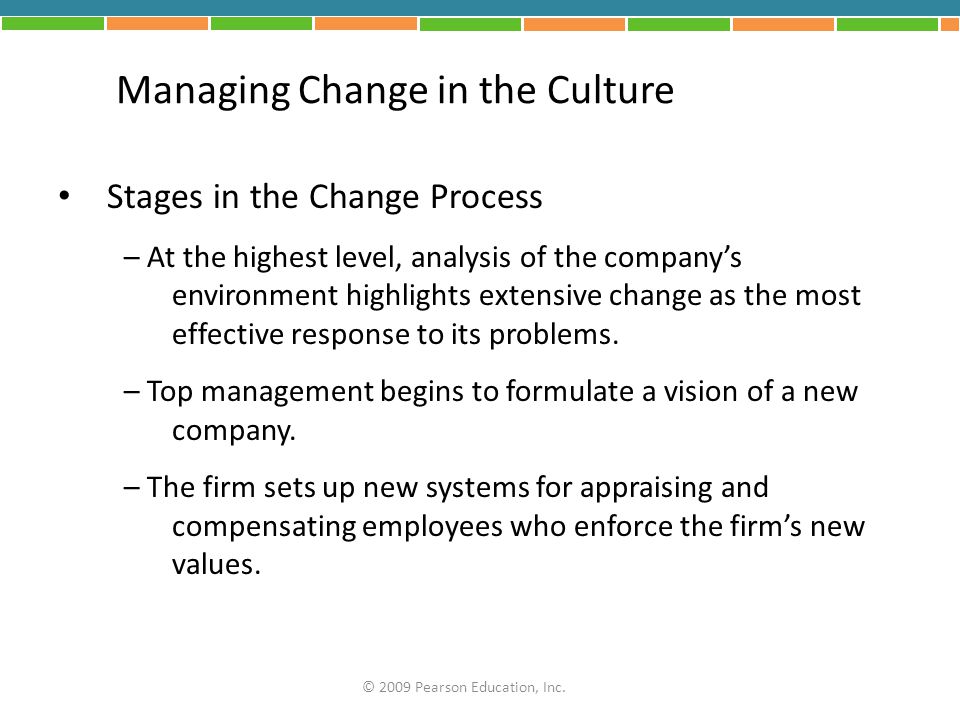 Managing Change in the Culture