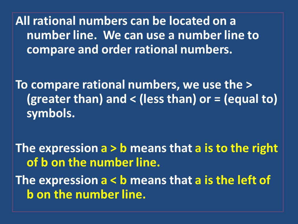 All rational numbers can be located on a number line