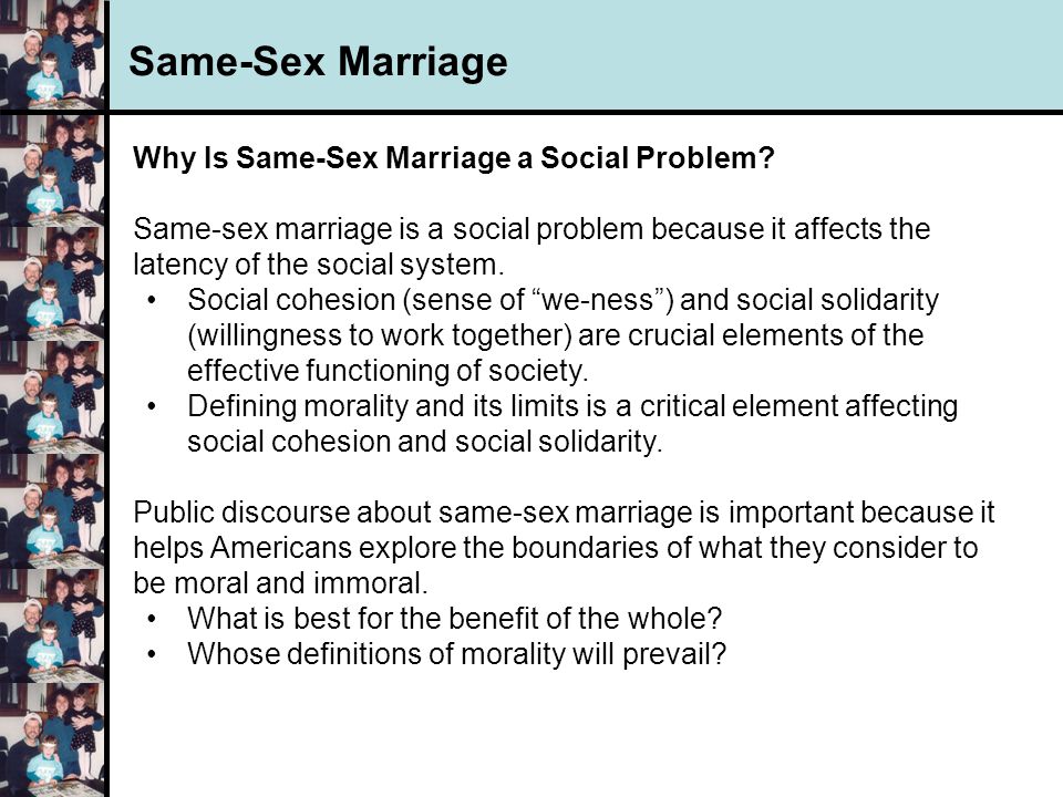 Gay Marriage Good For Family And Economy