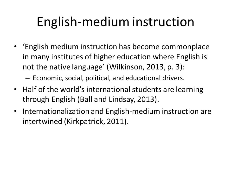 English-medium instruction
