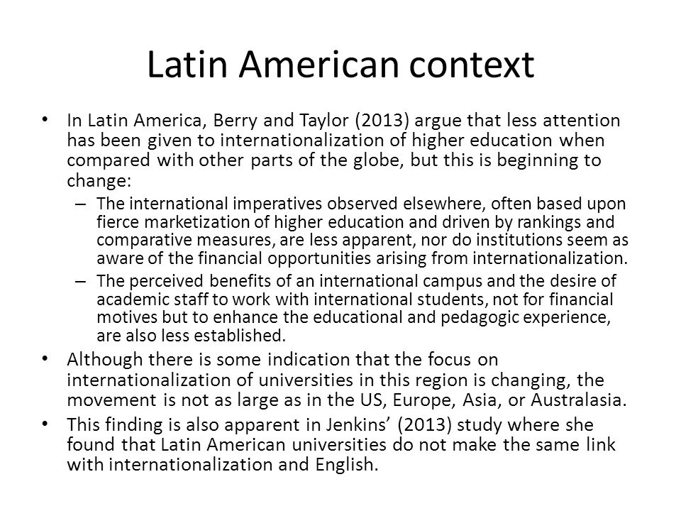 Latin American context