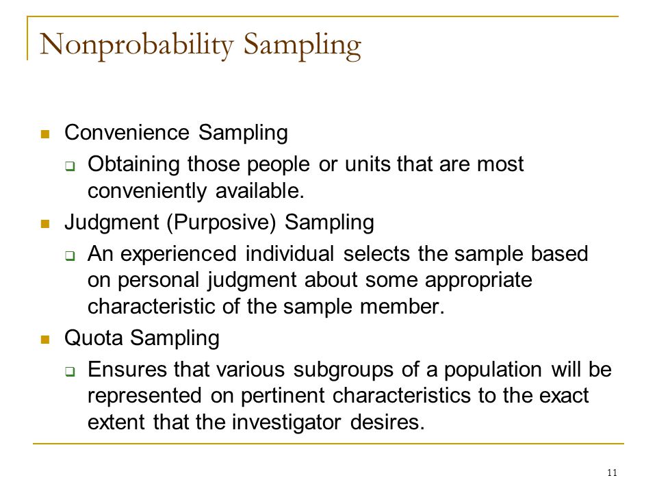 Nonprobability Sampling