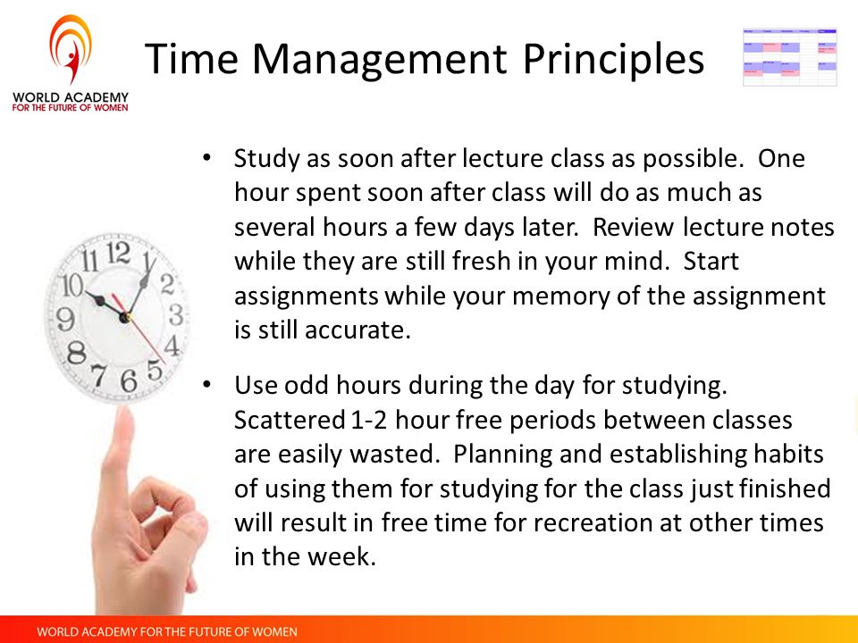 Time Management Principles
